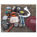 Garage- Hitch Balls,Tools, Wheels, Oil, Door Knobs