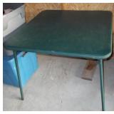 Green Folding Card Table