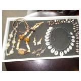 Cowrie Shell, Wood, Natural Bead Jewelry