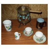 MCM David Douglas Coffee Pot w/ Warmer & Cups