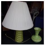Retro Table Lamp & Ceramic Vase