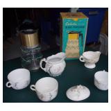 Vtg Stanley Glass Percolator & Bishop China+