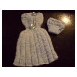Barbie Hand Knit Baby Blue Dress & Panties