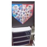 Framed Baseball Puzzle & Plastic Drawers