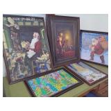 5 Framed Santa & Christmas Puzzles
