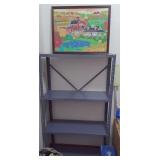 Metal Shelf & Framed Farm Puzzle