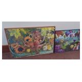 Sunflower & Air Balloon Framed w/ Glass Puzzles