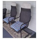 2 Lloyd Flanders Black Wicker Patio Chairs