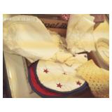 Doillies/ Placemats, Lighted Bottles, Friend Plate