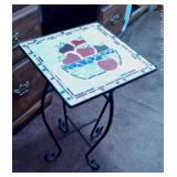 Apple Basket Mosaic Plant Stand