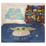 2 Star Wars Pillows & Yoda Pillow Case