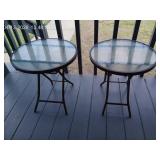 2 Small Folding Patio Tables