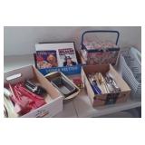 Sewing Box, Bakeware, Flatware, Cookbooks+