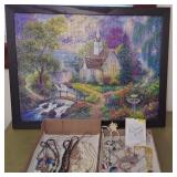 Fishing Lure, Beaded & Marble Necklaces+ Puzzle