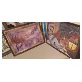 2 Cardinal Bird Puzzles- Framed
