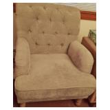 2nd of Matching Grey Tufted Chairs