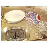 Pewter, Crystal Bowls, Patriotic Plates+