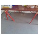 2 Metal Work Horses & Wooden Door/ Table top