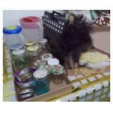 Canning Jars, Step Stool, Plastic Pitchers+