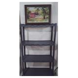 57" T Plastic Shelf & Framed Covered Bridge Puzzle