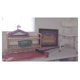 Shower Chair, Gift Wrap, Wood Shelf, Pictre