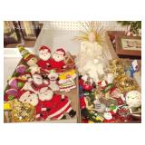 Vtg Felt Sequined Santa