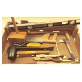 Tools- Level, Mallet, Saws, Pry Bar, Pliers+