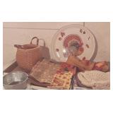 Thanksgiving Platter, Linens, Basket