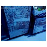 2 Old Covered Bridge Puzzles- Framed