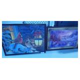 2 Cardinal Bird Puzzles- Framed
