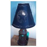 Punched Tin Table Lamp