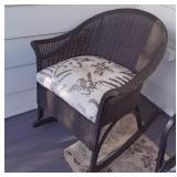 Blk Lloyd Flanders Wicker Rocking Chair