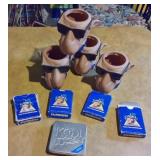 4 Retro Joe Camel Cups, Cards & Tin