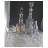 Glass Decanters, Stemware, Candy Dish+