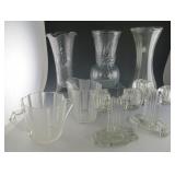Art Deco Cactus Dbl Candle Holders, Sugar/ Creamer