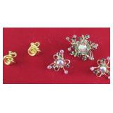 Napier Love Knot Goldtone, Pink AB Rhinestone Sets