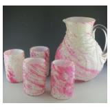 Vtg Case Glass Pitcher & 4 Glasses