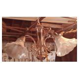 Hanging Light Fixture w/ Glass Shades