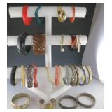 26 Assorted Bracelets- Napier, Brass/MOP, Wood+