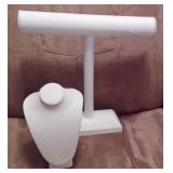 2 White Jewelry Displays