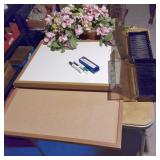 White & Cork Board, Flowers+