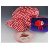 Red Sequined Baseball Cap & Hat Club Decor