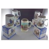 Train Ceramic Stein, Norman Rockwell Nautical Mugs