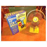 Cordless 12V Drill & Table Fan