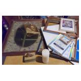 Brass Sailboat Trinket Box, Mirror & Frames
