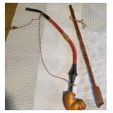 Vtg Finland Hand Carved Tobacco Pipe+
