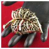 Crown Trifari Broach w/ Rhinestones