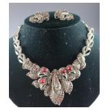 Big & Bold Japanned Blk w/ Red Rhinestones