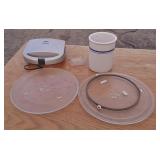 2 Micro Turntables, Stoneware, Sandwich Maker+