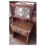 Art Deco Mag Rack & MC Side Table w/ Drawer